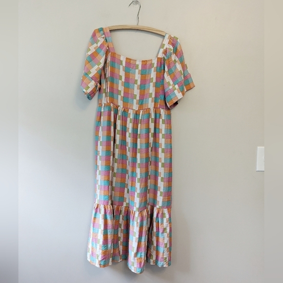 Michelle McDowell Daphne Picnic Paris Check Midi Dress - Picture 2 of 11